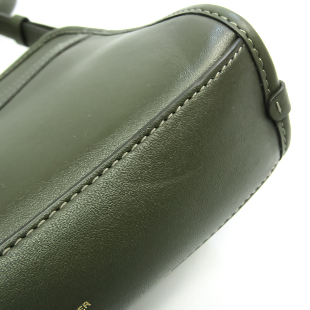 Leather Shoulder Bag Khaki L120167