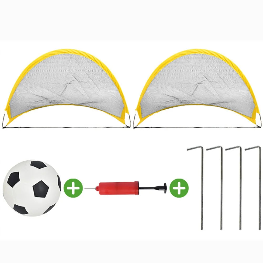 Pop Up Soccer Goals Set of 2 with Ball, Carry Case and Training Cones C849