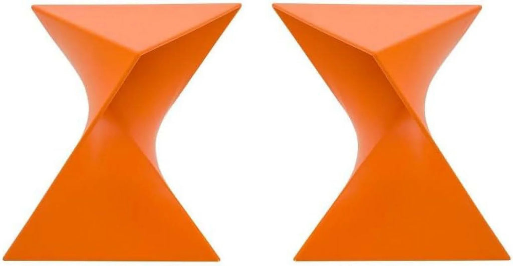 Orange Plastic Triangle End Table Set Of 2 M505086