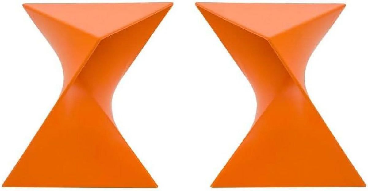 Orange Plastic Triangle End Table Set Of 2 M505086