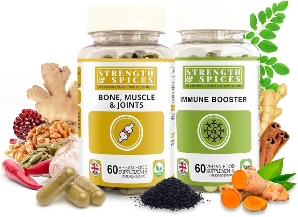 Vegan Ginger Moringa Turmeric Maca Supplement 2-Pack Y536