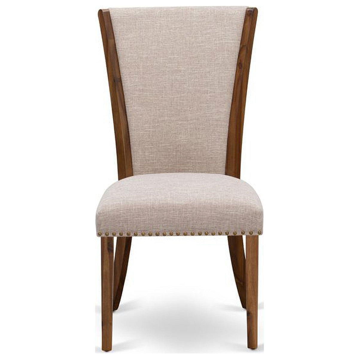 Walnut/Tan Fabric/Wood Dining Chair (Set of 2) M923