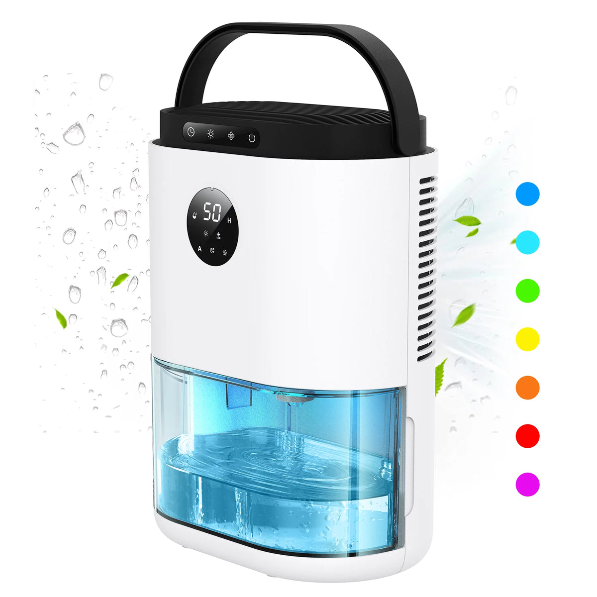 Dehumidifier with Humidify Control, 77.5 oz, 480 Sq. ft., White B1414
