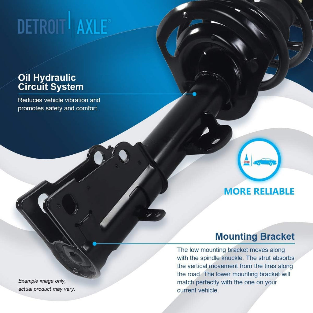 Front Complete Strut & Spring Assembly with Sway Bar End Links W279