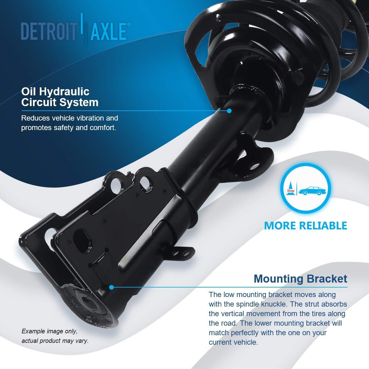 Front Complete Strut & Spring Assembly with Sway Bar End Links W279