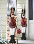 Set of 2 Metal Nutcracker Wall Hanging Decoration S462