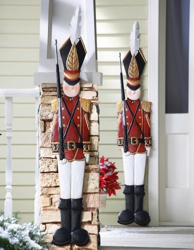 Set of 2 Metal Nutcracker Wall Hanging Decoration S462