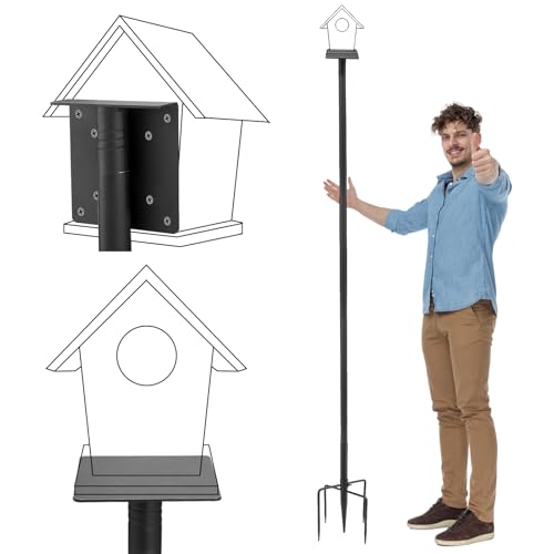 68in Adjustable Heavy-Duty Bird Feeder Pole with 5 Prong Base B93962