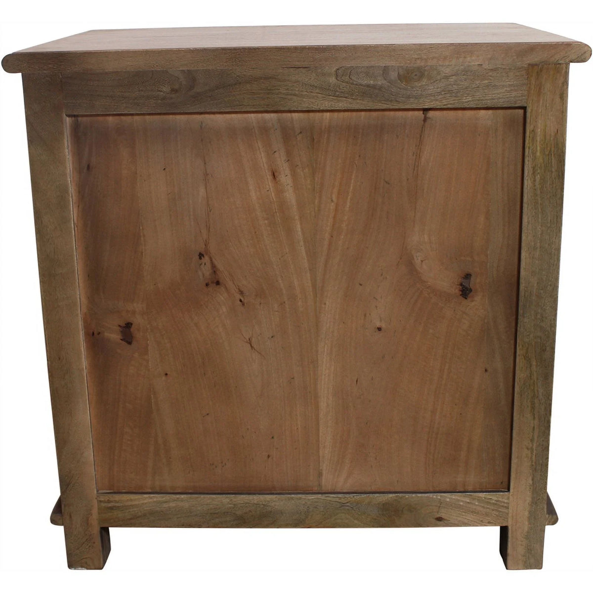 Antique Brown 3-Drawer Solid Wood Nightstand P589244