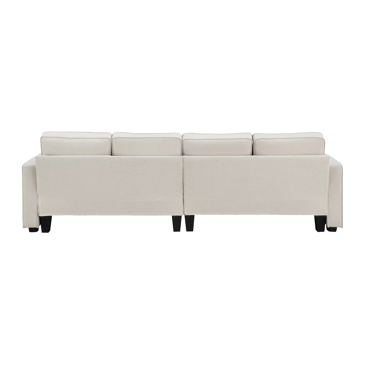 Beige Linen 4 Seater Sofa with Pillows N144483