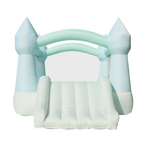Pastel Bouncy Castle with Slide, 12 ft L x 9 ft W x 7 ft H, UL Blower Included U10361