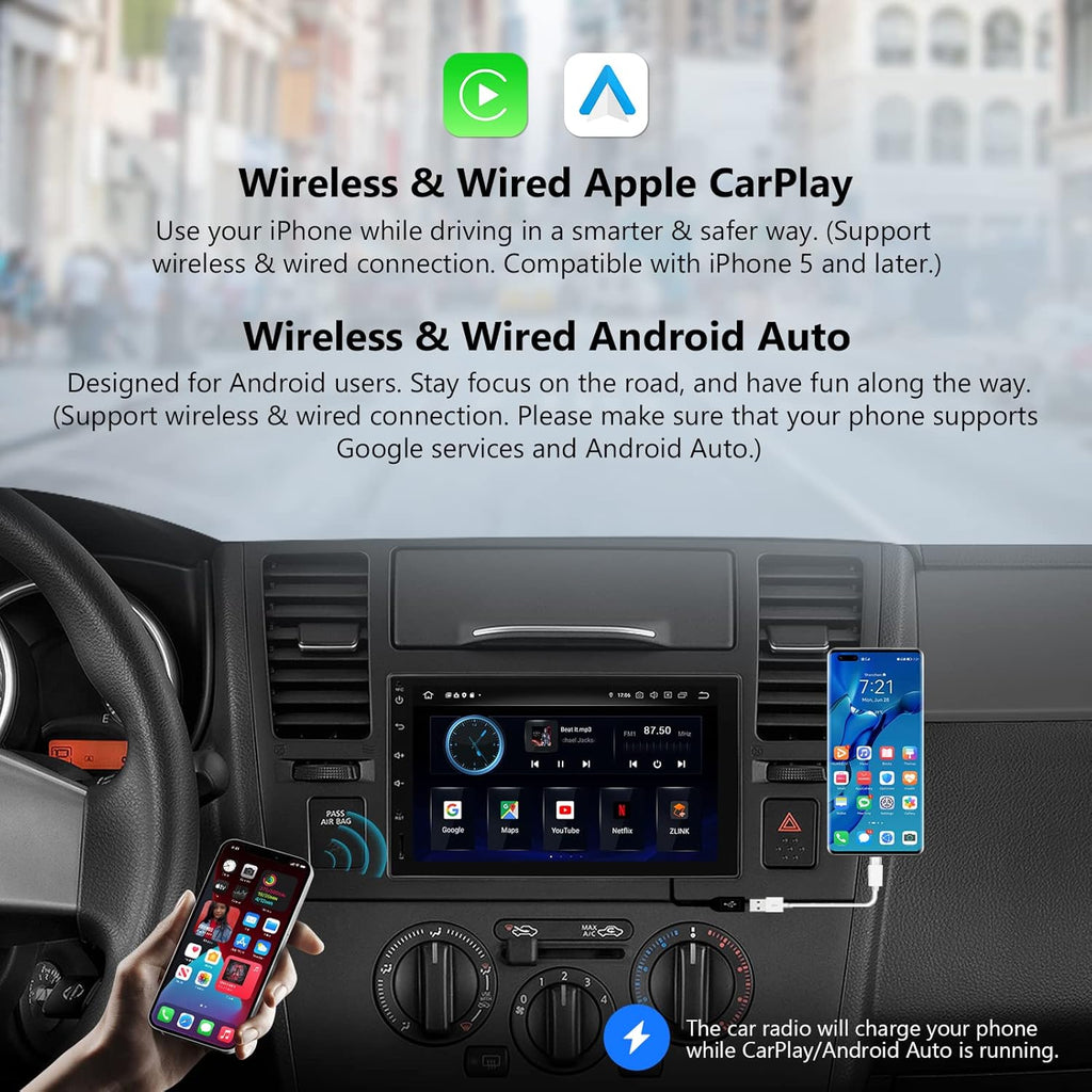 Android 11 Car Stereo with CarPlay Android Auto 7 Inch Double Din O34165