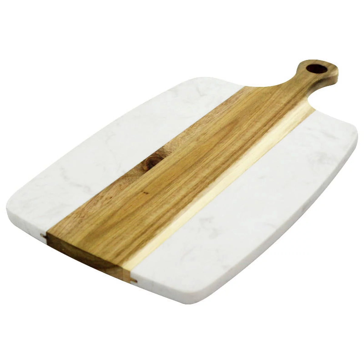 Acacia Wood and Marble Cheese Board with Handle V36397