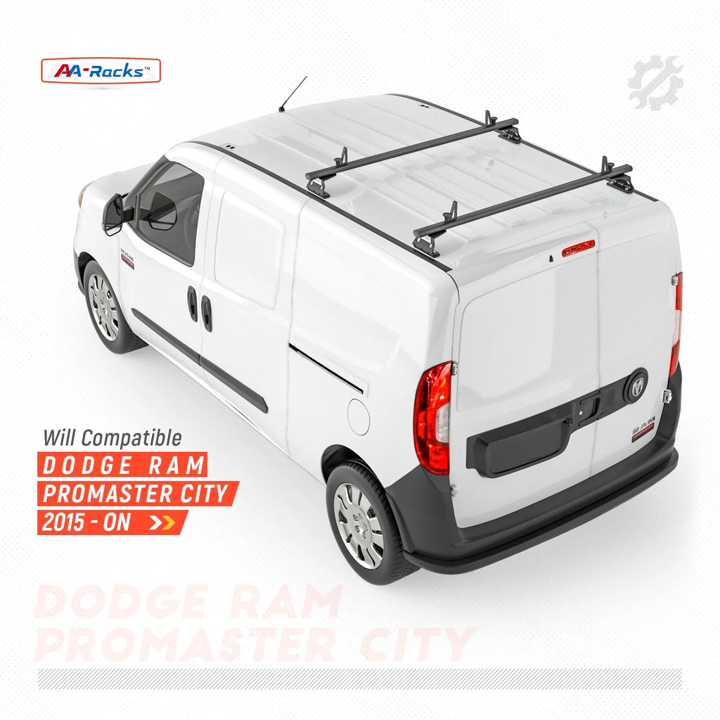 Black Aluminum 2 Bar Van Roof Rack System Y61076