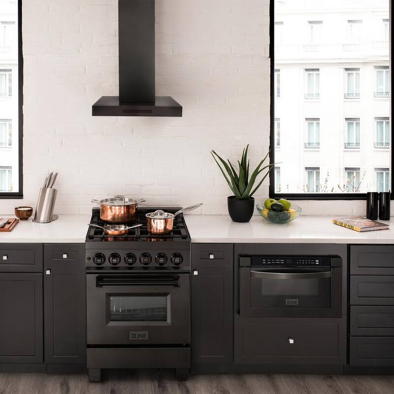 Black Stainless Steel Wall Mount Range Hood T17675