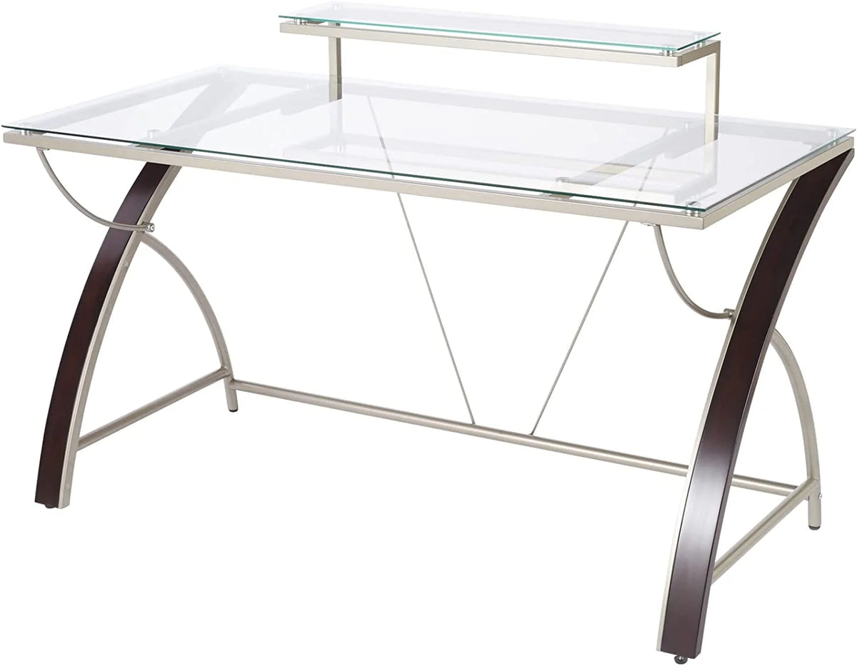 55"W Glass Computer Desk T57903
