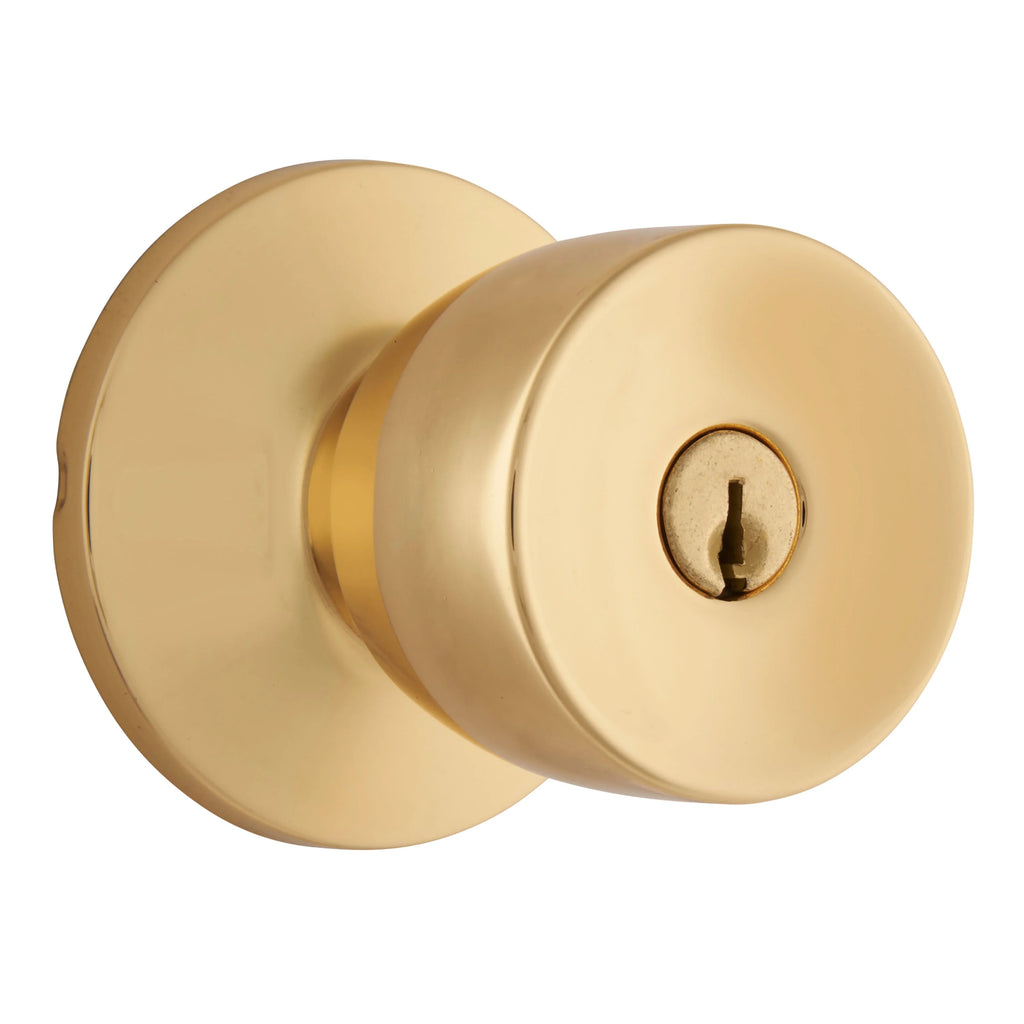 Keyed Entry Doorknob Polished Brass Twin Pack A436020
