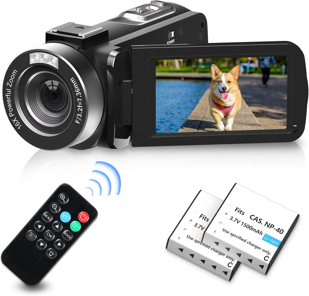 2.7K 30FPS Digital Video Camera Camcorder with IR Night Vision 270 Degree Rotation Screen Y88959