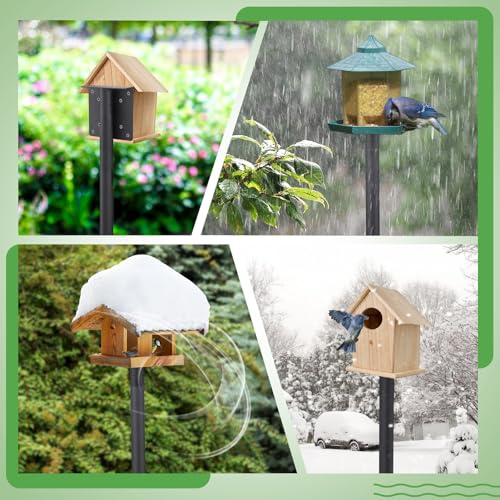 68in Adjustable Heavy-Duty Bird Feeder Pole with 5 Prong Base B93962