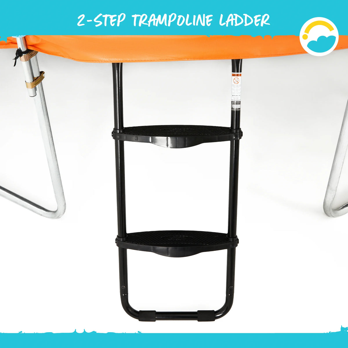 Heavy Duty 2 Step Trampoline Ladder, 38 x 16 x 2.5 inches P95191