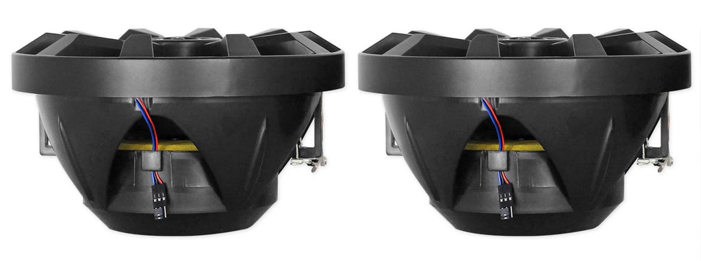 8" LED 900w 360° Swivel Black Aluminum Boat Speakers F10334