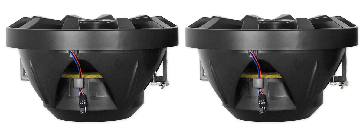 8" LED 900w 360° Swivel Black Aluminum Boat Speakers F10334