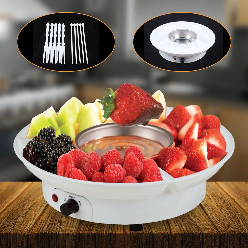 Electric Chocolate Fondue Set with 10 Forks H7488