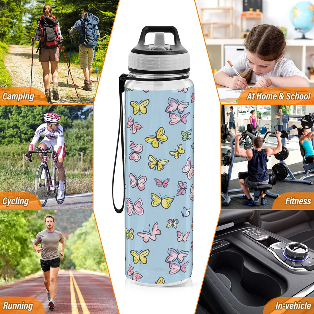 32oz Leakproof Tritan Sports Water Bottle with Straw T5291