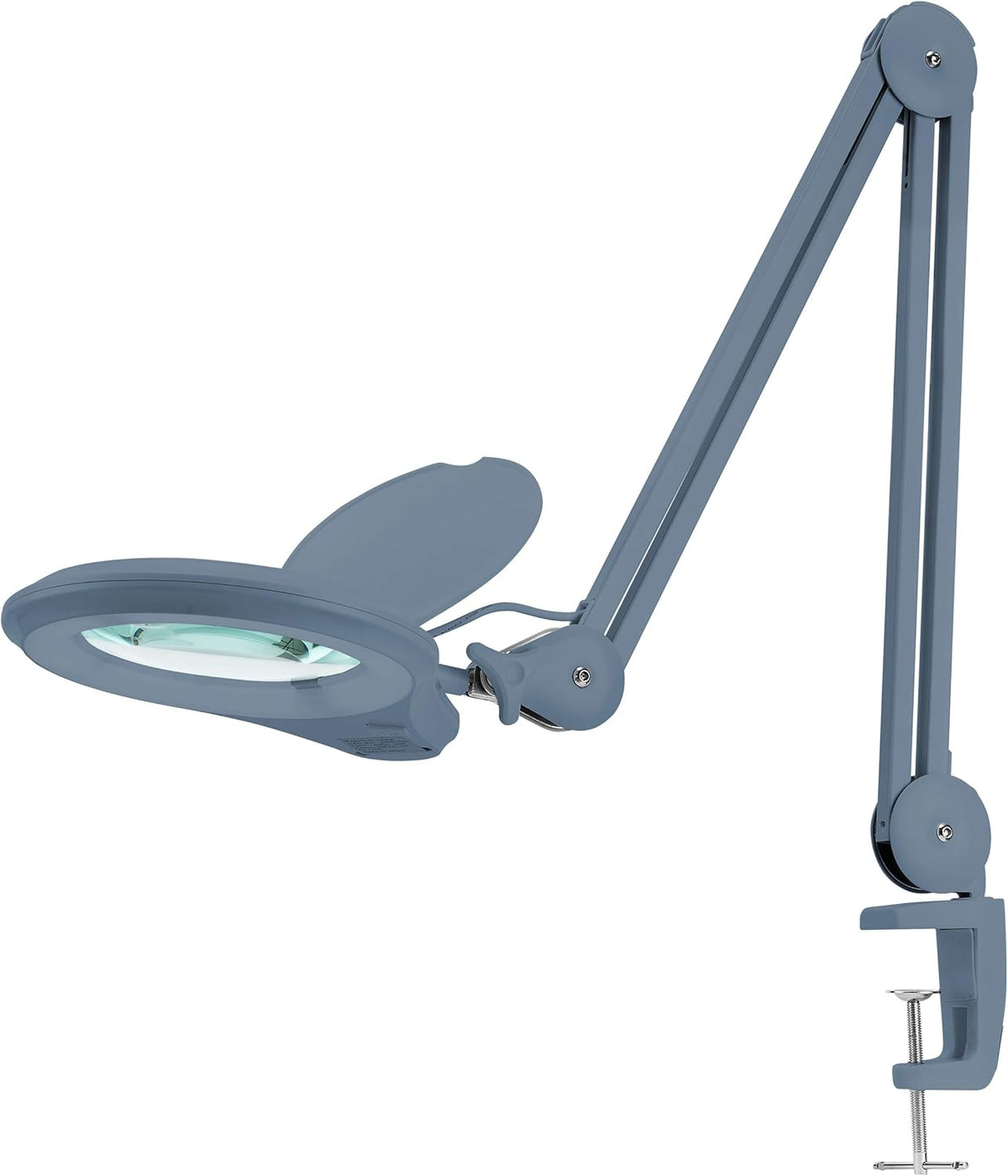 White 5 Inches Diameter Lens LED Magnifying Lamp with Clamp Z55113