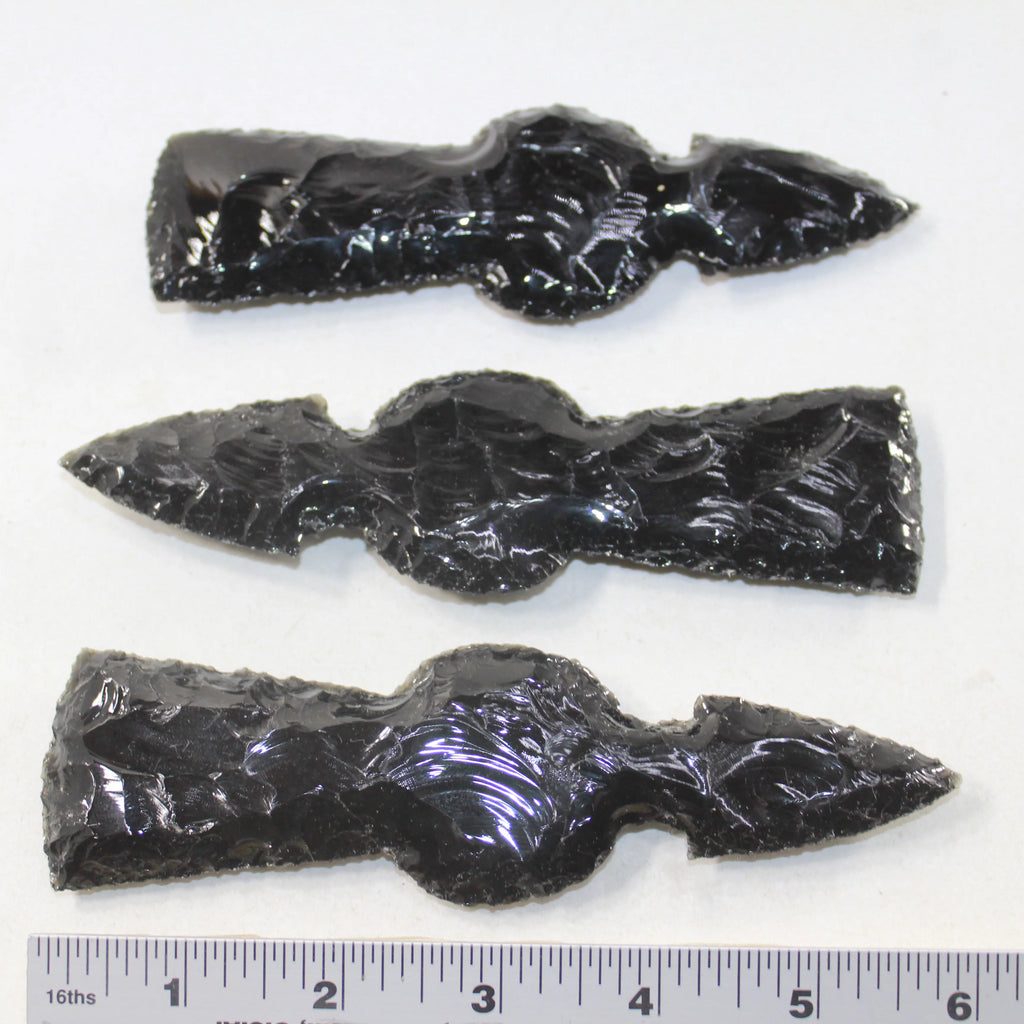 Obsidian Ornamental Tomahawk Heads Q34617
