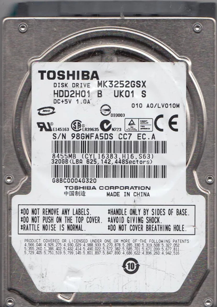 320GB SATA 2.5 Hard Drive X676