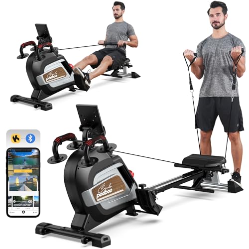 Magnetic Rowing Machine 360 LB Weight Capacity Folding Rower with Tablet Holder Z7542