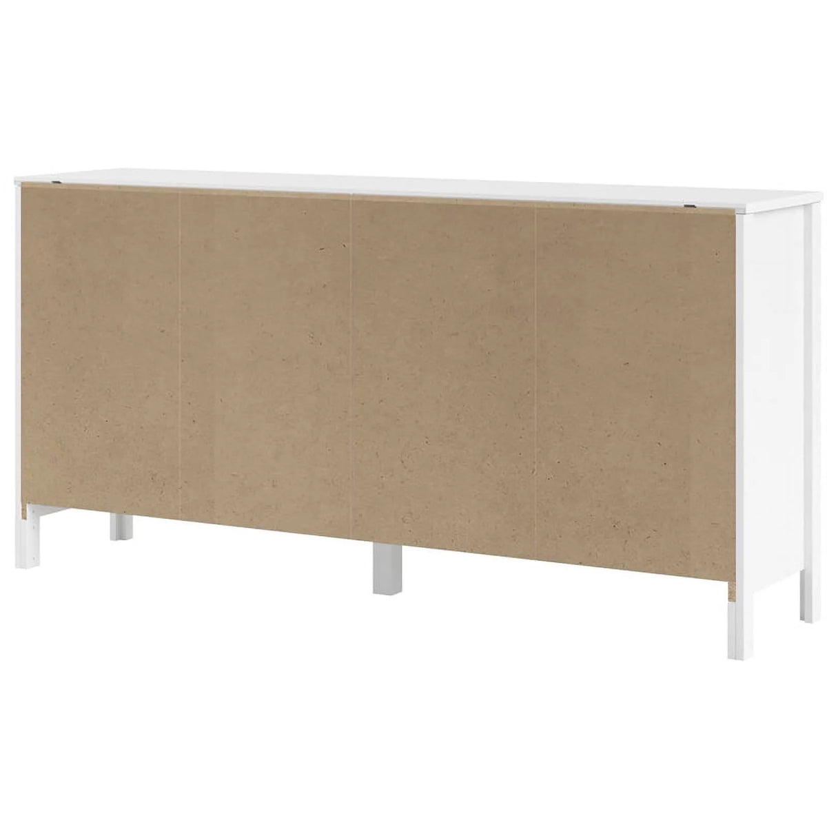 White 8 Drawer Engineered Wood Dresser V585523