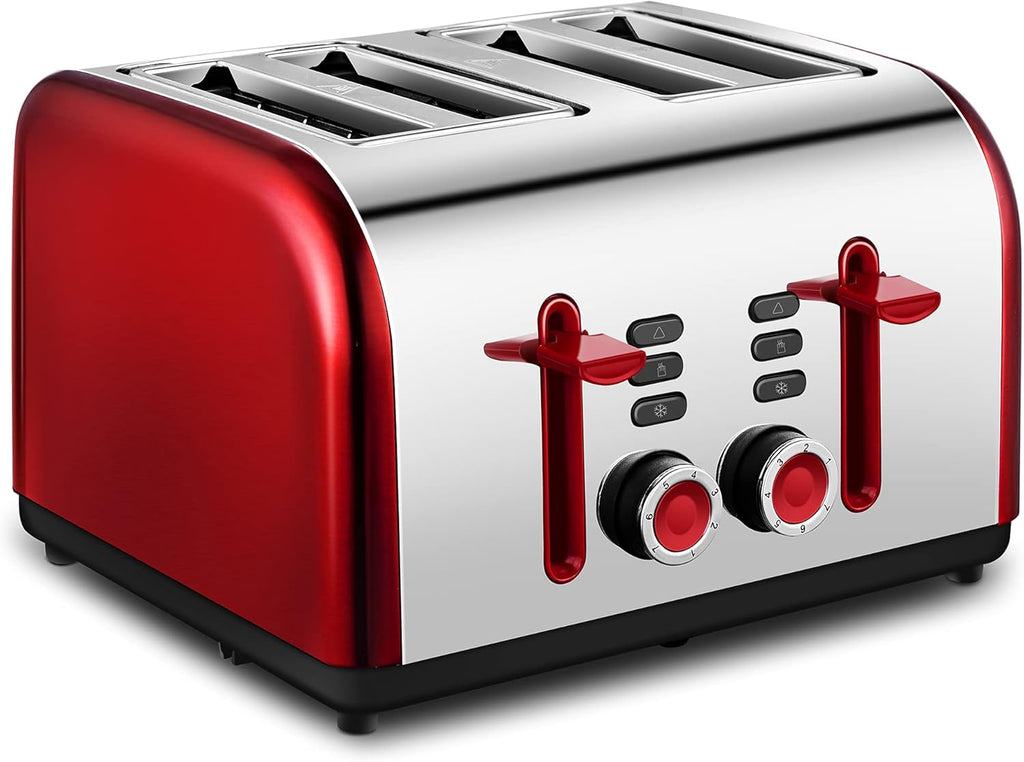 Black 4 Slice Toaster with Extra Wide Slots S57541