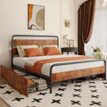 Queen Bed Frame with 4 Storage Drawers R290010