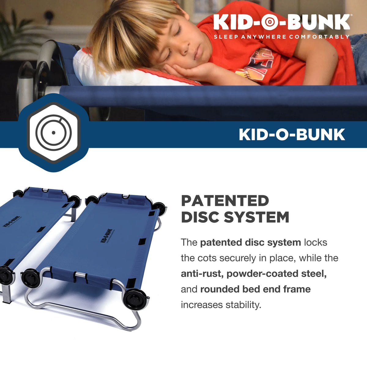 Navy Double Cot with Storage Organizers M1619