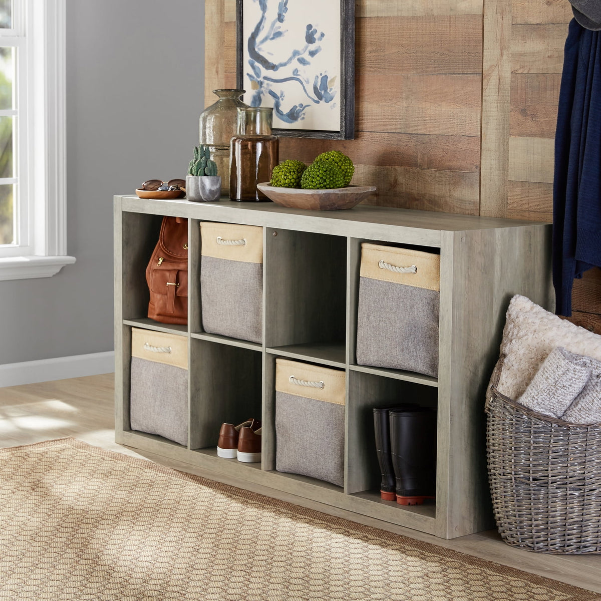 8-Cube Storage Organizer, Rustic Gray A47949