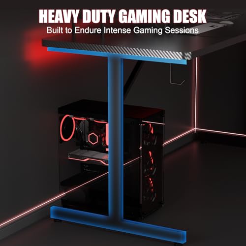 55 Inch Gaming Desk with LED Lights X9900
