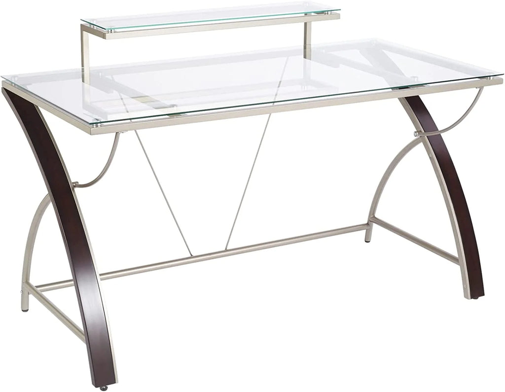 55"W Glass Computer Desk T57903