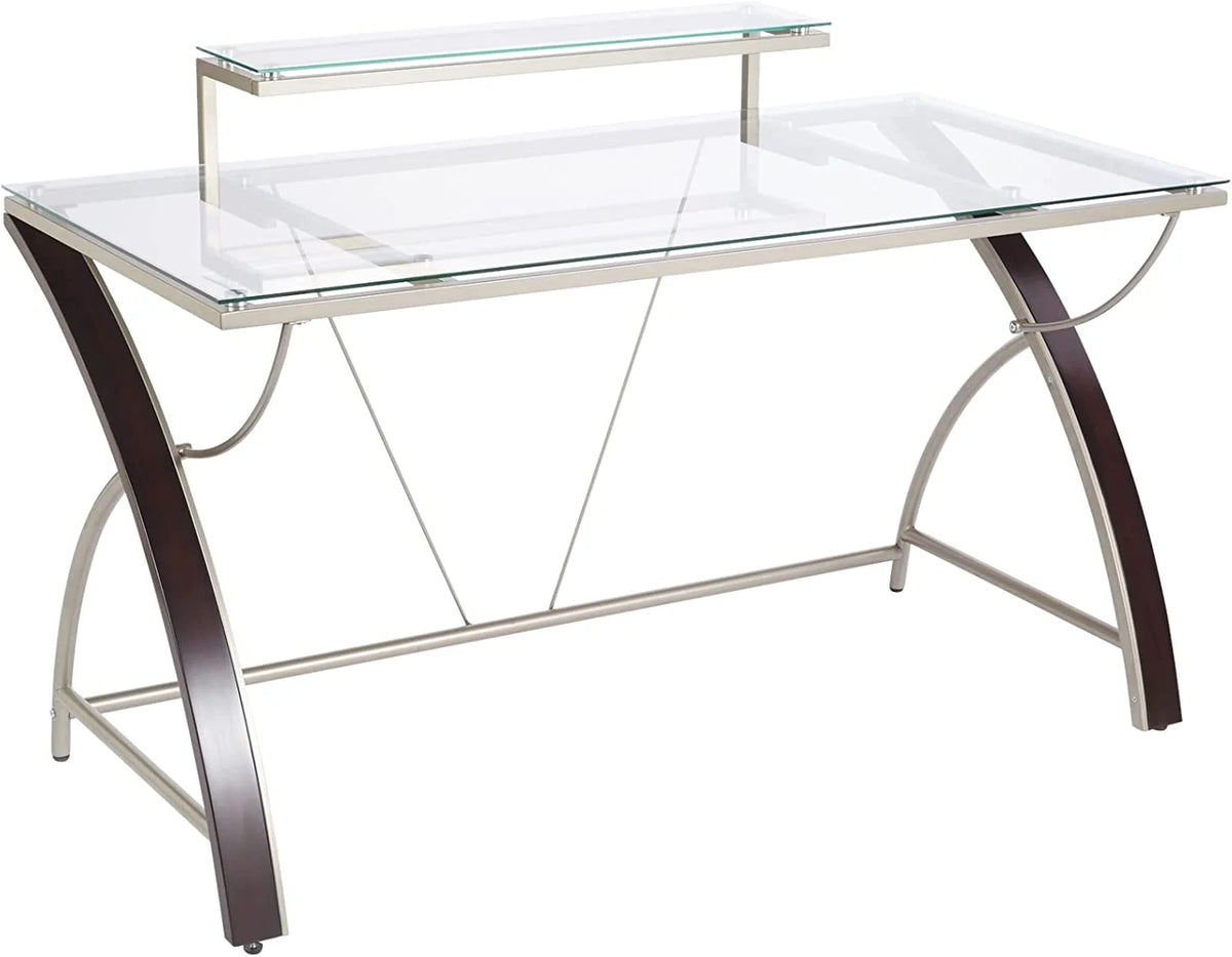 55"W Glass Computer Desk T57903