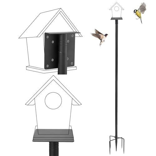 68in Adjustable Heavy-Duty Bird Feeder Pole with 5 Prong Base B93962