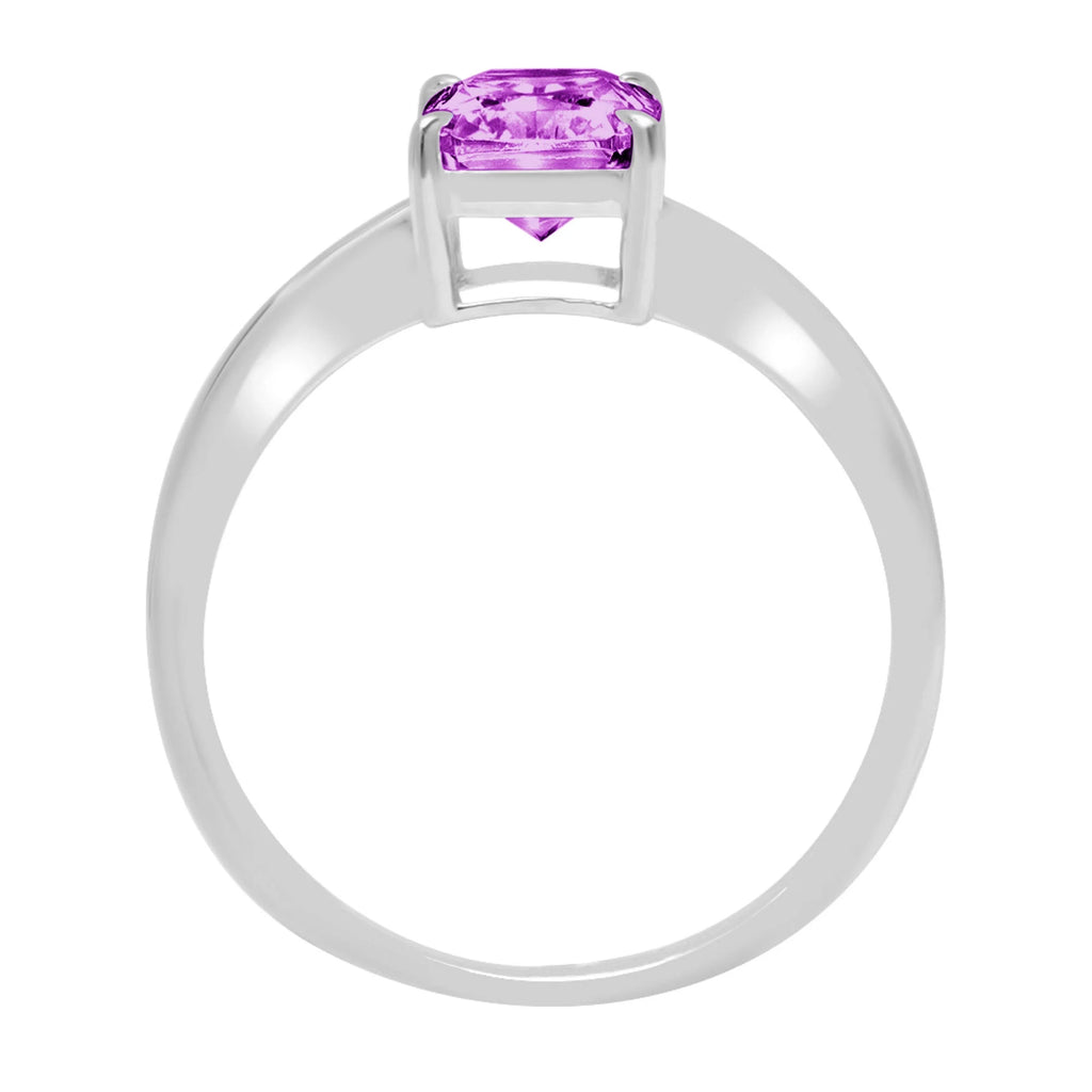 18k White Gold Simulated Alexandrite Ring T6985