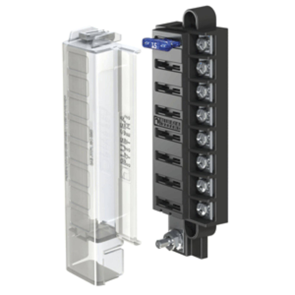 8 Circuits Compact Fuse Block with Cover Q111537