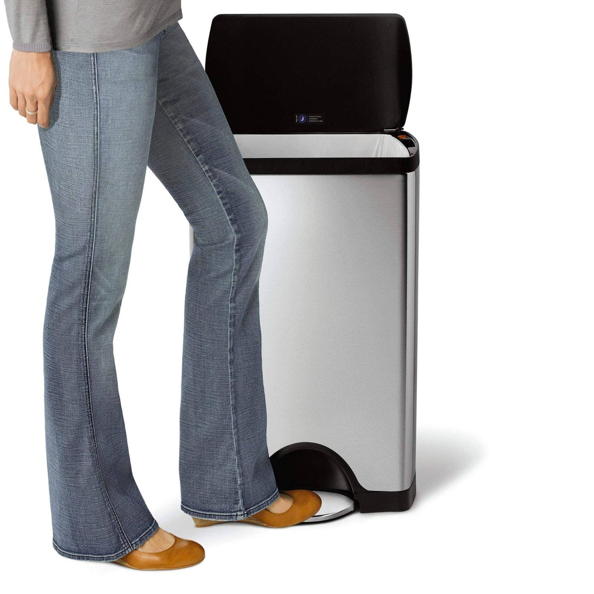 Rectangular Stainless Steel Step Trash Can 38 L L937