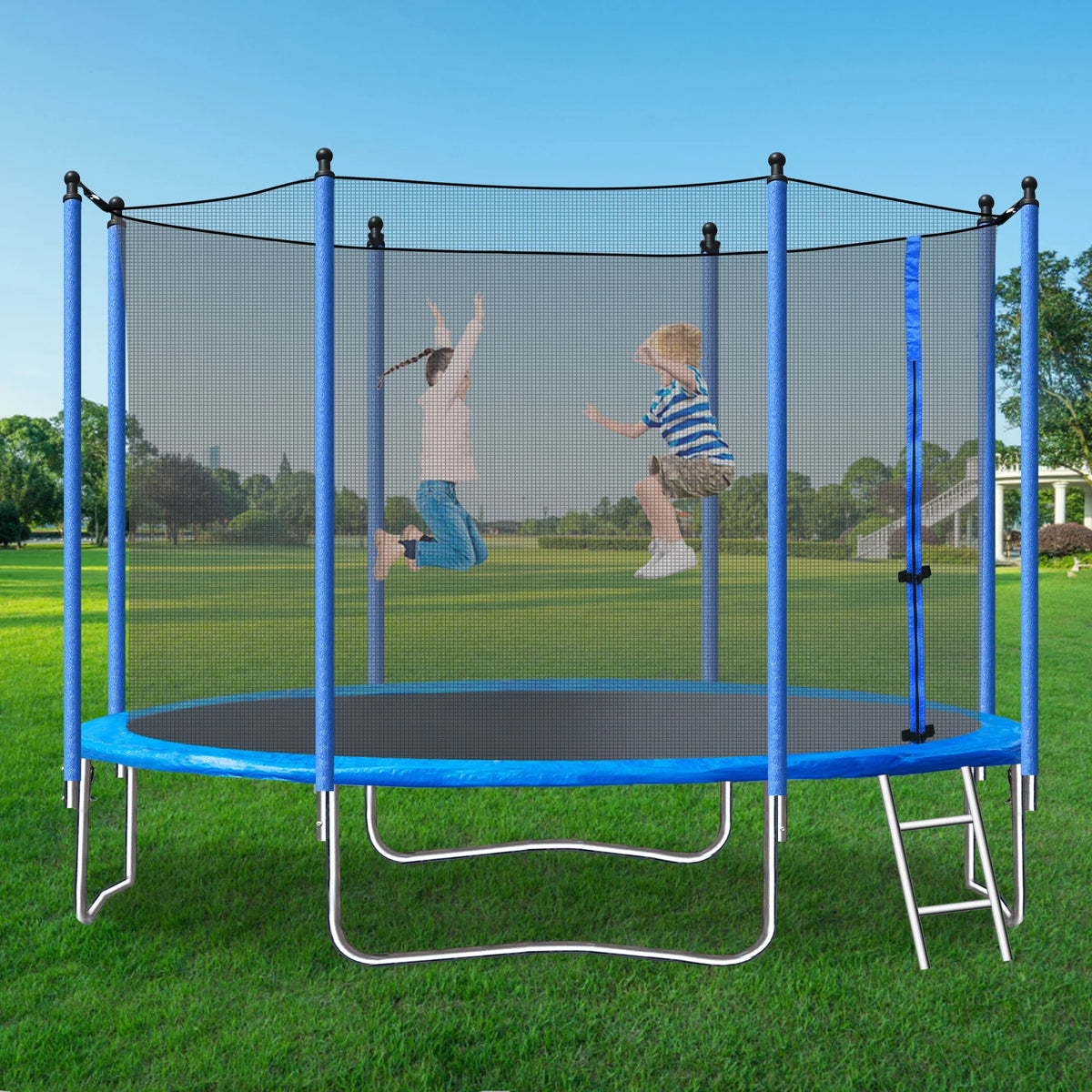10FT Steel Tube Trampoline with Ladder Z841