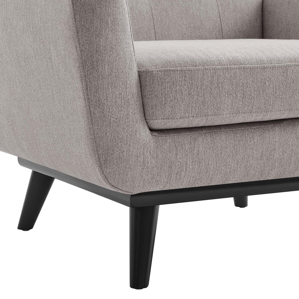 Light Gray Herringbone Fabric Armchair B67376