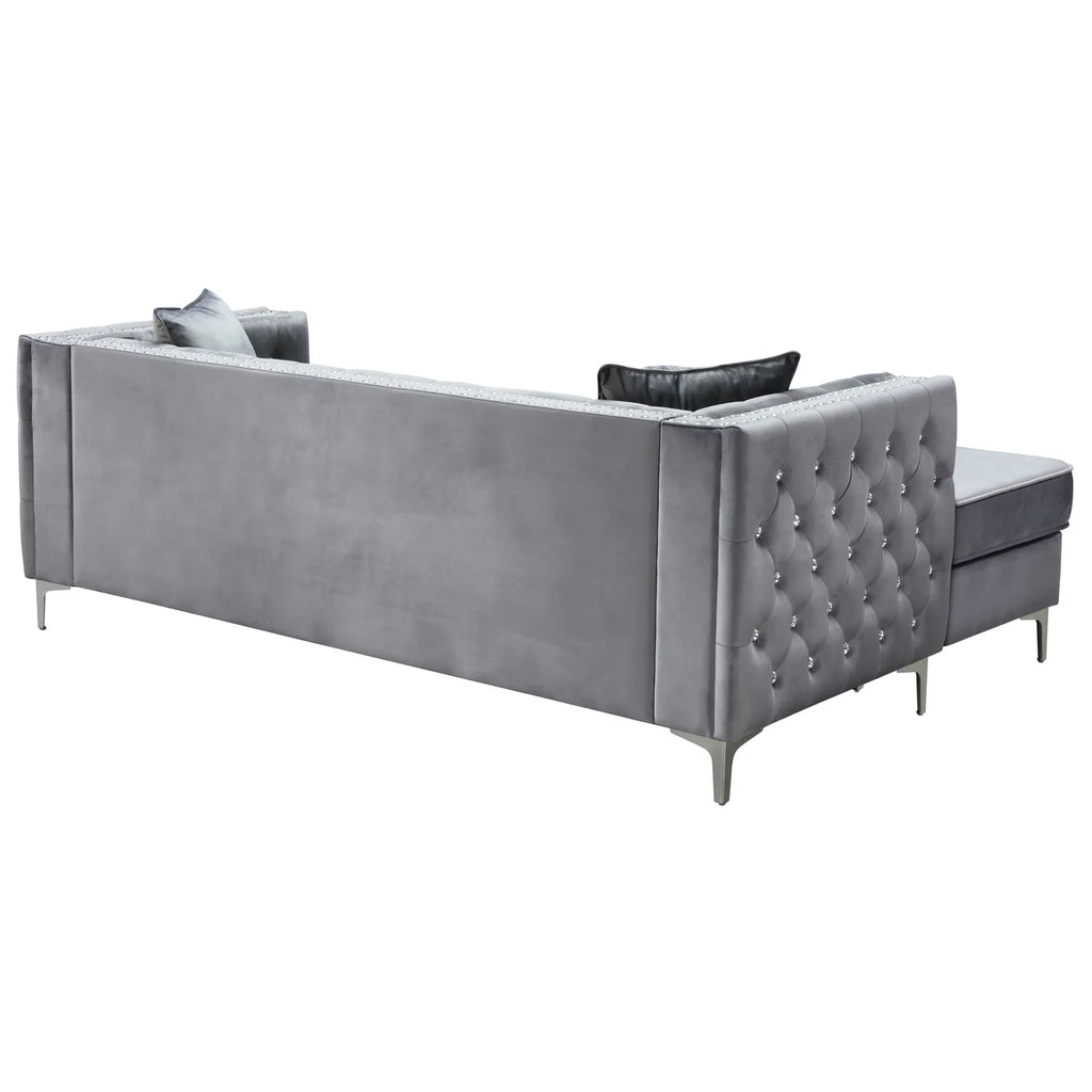 Gray Sofa Chaise Y44171
