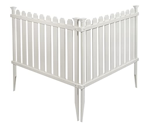 White 2.5ft H x 3.5ft W No-Dig Garden Fence Kit (2 Panels) U485413