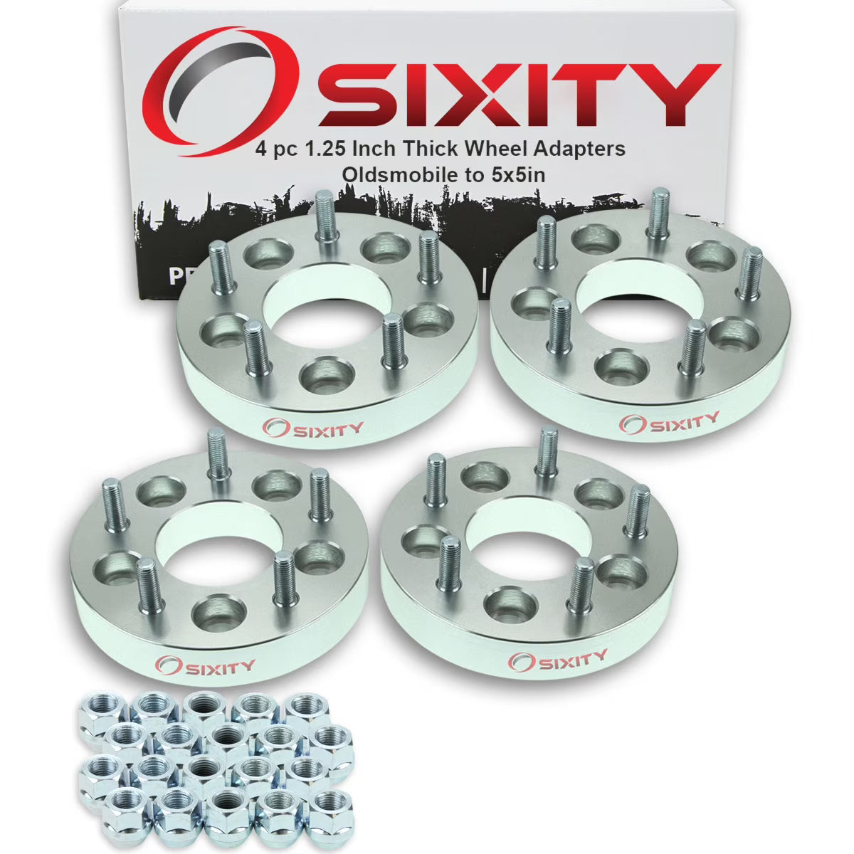 4 pc 5x4.75" to 5x5" Wheel Spacers Adapters 1.25" J7042
