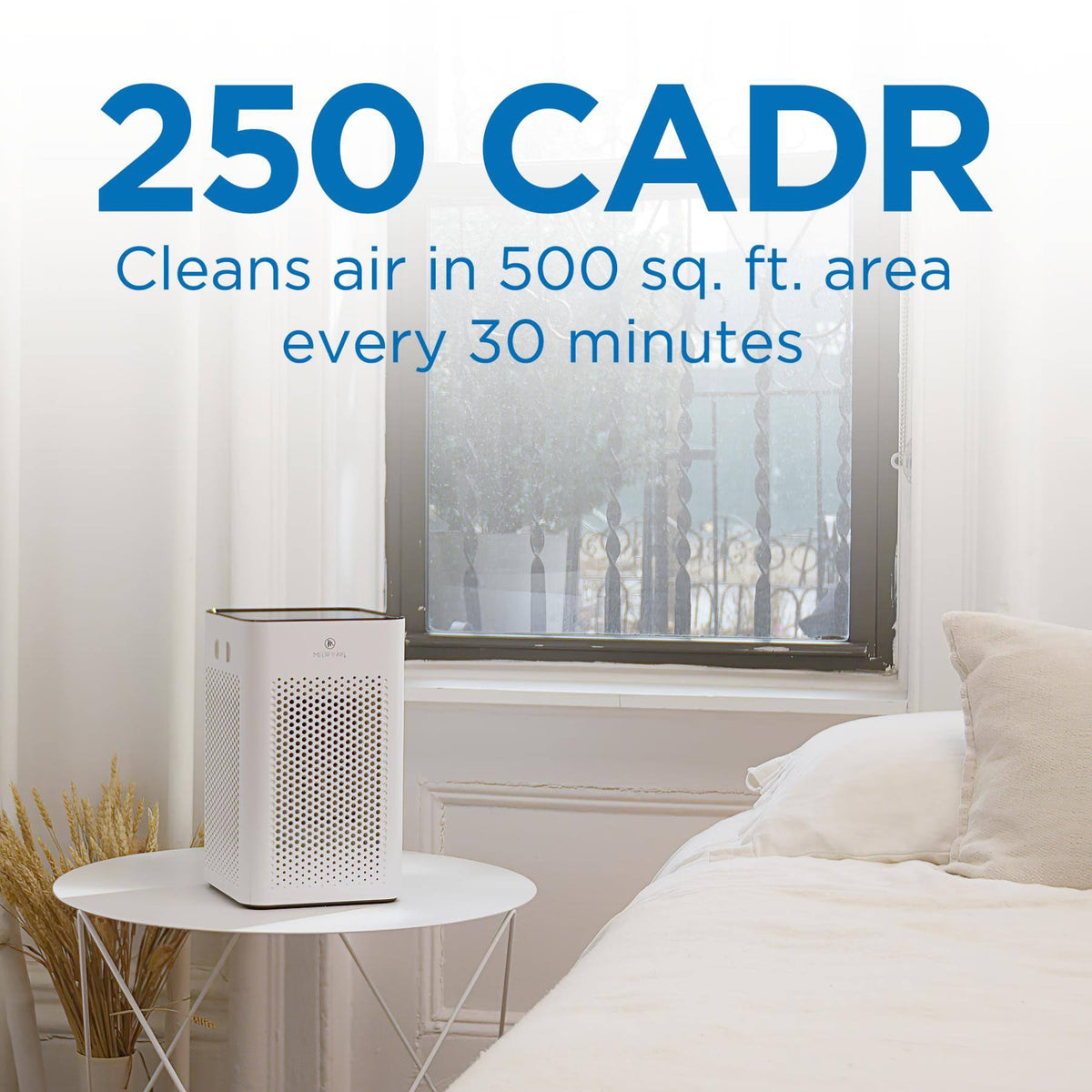 Black Table Top Air Purifier with HEPA Replacement Filters (1 Pair) L959